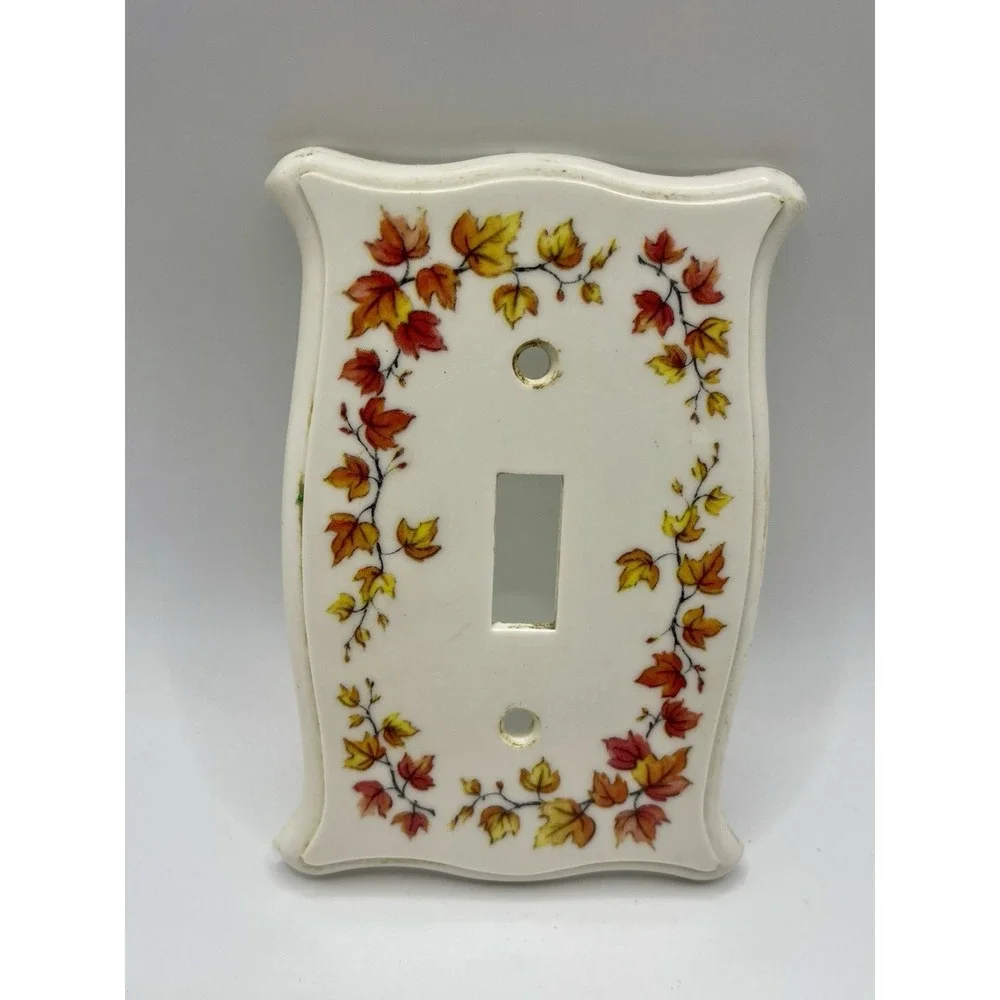 Vintage W.B.Holton Fall Floral Switch Cover 1974